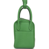 Hermes Mini Lindy II Vert Yucca Clemence Palladium Hardware - Thumbnail View 3