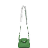 Hermes Mini Lindy II Vert Yucca Clemence Palladium Hardware - Thumbnail View 7