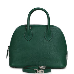 Hermes 1923 Bolide Mini Vert Vertigo Chevre Palladium Hardware