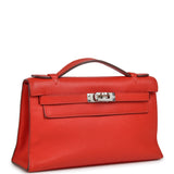 Pre-owned Hermes Kelly Pochette Capucine Swift Palladium Hardware - Thumbnail View 2