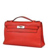 Pre-owned Hermes Kelly Pochette Capucine Swift Palladium Hardware - Thumbnail View 5