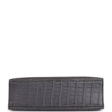 Pre-owned Hermes Kelly Pochette Gris Paris Matte Alligator Gold Hardware - Thumbnail View 6