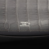 Pre-owned Hermes Kelly Pochette Gris Paris Matte Alligator Palladium Hardware - Thumbnail View 7