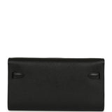 Pre-owned Hermes Kelly Wallet To Go Black Epsom Palladium Hardware - Thumbnail View 3