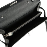 Pre-owned Hermes Kelly Wallet To Go Black Epsom Palladium Hardware - Thumbnail View 8