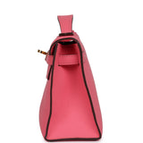 Pre-owned Hermes Kelly Pochette Rose Azalee Swift Gold Hardware - Thumbnail View 3