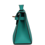 Hermes Kelly Pochette Vert Verone Swift Gold Hardware - Thumbnail View 3