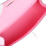 Hermes Kelly Pochette Bubblegum Ostrich Boreal Palladium Hardware - Thumbnail View 8