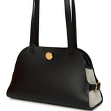 Hermes Tablier Sellier Black Vache Hunter, Swift, Ecru-Black Toile H Gold Hardware - Thumbnail View 5