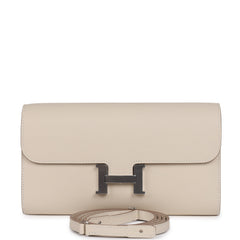 Hermes Constance Wallet To Go Craie Epsom Palladium Hardware