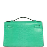 Hermes Kelly Pochette Menthe Varanus Niloticus Lizard Palladium Hardware - Thumbnail View 4