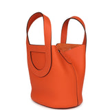 Hermes In-The-Loop 18 Tangerine Clemence, Swift Palladium Hardware - Thumbnail View 3