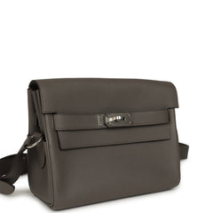 Hermes Kelly Messenger PM Etain Togo Palladium Hardware