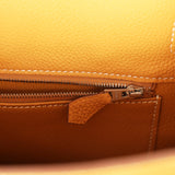 Pre-owned Hermes So Kelly 22 Natural Sable Togo Palladium Hardware - Thumbnail View 9