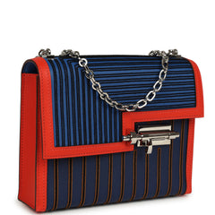 Hermes Mini Verrou 17 Capucine, Bleu Electric, Bleu Saphir Swift Palladium Hardware