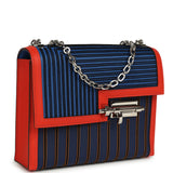 Hermes Mini Verrou 17 Capucine, Bleu Electric, Bleu Saphir Swift Palladium Hardware - Thumbnail View 2