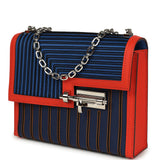 Hermes Mini Verrou 17 Capucine, Bleu Electric, Bleu Saphir Swift Palladium Hardware - Thumbnail View 5