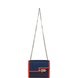Hermes Mini Verrou 17 Capucine, Bleu Electric, Bleu Saphir Swift Palladium Hardware - Thumbnail View 7