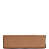 Hermes Kelly Pochette Chai Ostrich Gold Hardware - Thumbnail View 6