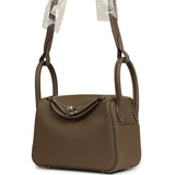Hermes Mini Lindy II Etoupe Clemence Palladium Hardware - Thumbnail View 5