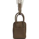 Hermes Mini Lindy II Etoupe Clemence Palladium Hardware - Thumbnail View 3