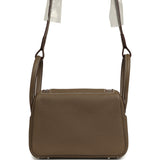 Hermes Mini Lindy II Etoupe Clemence Palladium Hardware - Thumbnail View 4