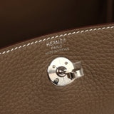 Hermes Mini Lindy II Etoupe Clemence Palladium Hardware - Thumbnail View 8