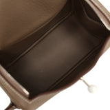 Hermes Mini Lindy II Etoupe Clemence Palladium Hardware - Thumbnail View 9