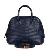Hermes 1923 Bolide Mini Bleu Saphir Matte Alligator Gold Hardware - Thumbnail View 1