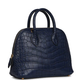 Hermes 1923 Bolide Mini Bleu Saphir Matte Alligator Gold Hardware - Thumbnail View 2