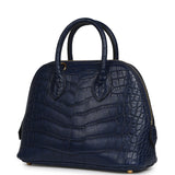 Hermes 1923 Bolide Mini Bleu Saphir Matte Alligator Gold Hardware - Thumbnail View 5