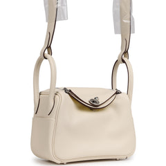 Hermes Mini Lindy Nata Verso Swift Palladium Hardware