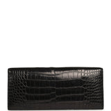 Pre-owned Hermes Verrou Clutch Black Matte Alligator Mississippiensis Palladium Hardware - Thumbnail View 4