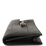 Pre-owned Hermes Verrou Clutch Black Matte Alligator Mississippiensis Palladium Hardware - Thumbnail View 5