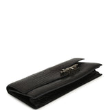 Pre-owned Hermes Verrou Clutch Black Matte Alligator Mississippiensis Palladium Hardware - Thumbnail View 3