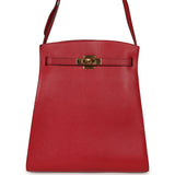 Vintage Hermes Kelly Sport 29 GM Rouge Vif Courchevel Gold Hardware - Thumbnail View 1
