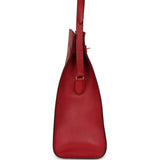 Vintage Hermes Kelly Sport 29 GM Rouge Vif Courchevel Gold Hardware - Thumbnail View 3
