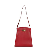Vintage Hermes Kelly Sport 29 GM Rouge Vif Courchevel Gold Hardware - Thumbnail View 6