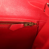 Vintage Hermes Kelly Sport 29 GM Rouge Vif Courchevel Gold Hardware - Thumbnail View 10