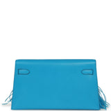 Hermes Kelly Elan Foile Bleu Frida Chevre Chamkila and Ostrich Feathers Palladium Hardware - Thumbnail View 4
