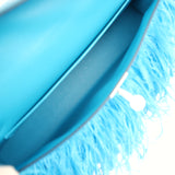 Hermes Kelly Elan Foile Bleu Frida Chevre Chamkila and Ostrich Feathers Palladium Hardware - Thumbnail View 8