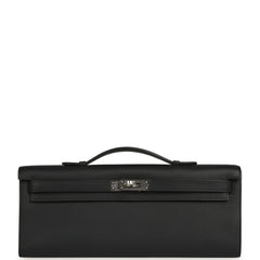 Hermes Kelly Cut Black Swift Palladium Hardware