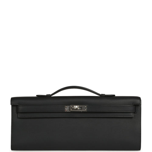 Hermes Kelly Cut Black Swift Palladium Hardware