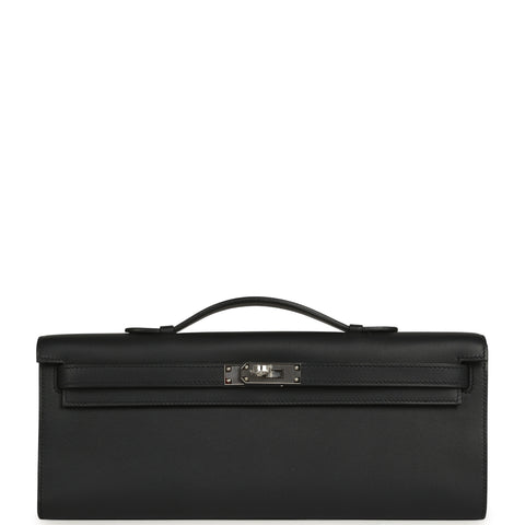 Hermes Kelly Cut Black Swift Palladium Hardware
