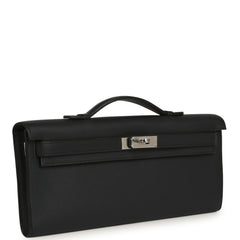 Hermes Kelly Cut Black Swift Palladium Hardware