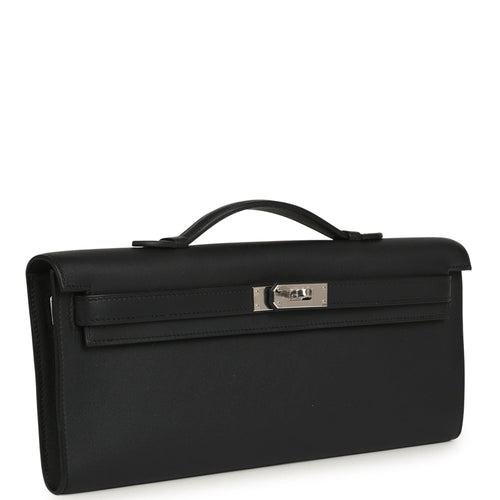 Hermes Kelly Cut Black Swift Palladium Hardware