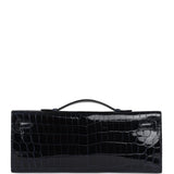 Hermes Kelly Cut Bleu Marine Shiny Niloticus Crocodile Gold Hardware - Thumbnail View 4