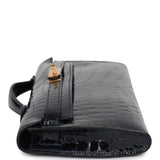 Hermes Kelly Cut Bleu Marine Shiny Niloticus Crocodile Gold Hardware - Thumbnail View 5
