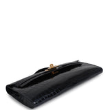 Hermes Kelly Cut Bleu Marine Shiny Niloticus Crocodile Gold Hardware - Thumbnail View 3