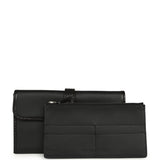 Pre-owned Hermes Jige Duo Clutch Touch Black Swift, Varanus Niloticus Lizard Touch Palladium Hardware - Thumbnail View 7